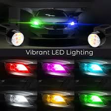 9 LED Super Bright Round Multicolor parking Bulb for Car Bike Motorcycle (18 W, Set of 2)