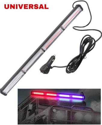 White RED Blue 12V & 40w LED 23 Inch Strobe Bar Light with Remote and all Flashing Modes