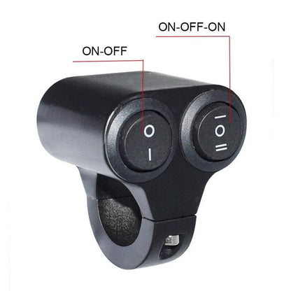 7/8-inch Metal 12V Switch (1WAY / 2Way) Control for Headlight, Fog Light, Horn, Hazard Control