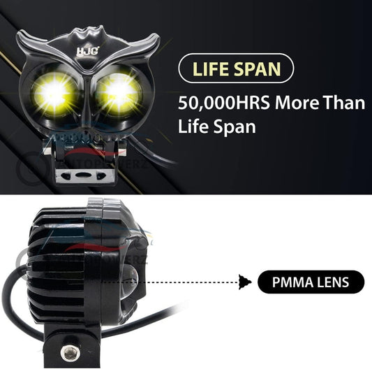 Metal Body Owl with Double Colour Flash (1 Pcs)