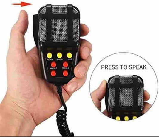 Imported 100W Car 7 Tone Sound Siren Speaker 12V Vehicle Horn With Mic PA Speaker