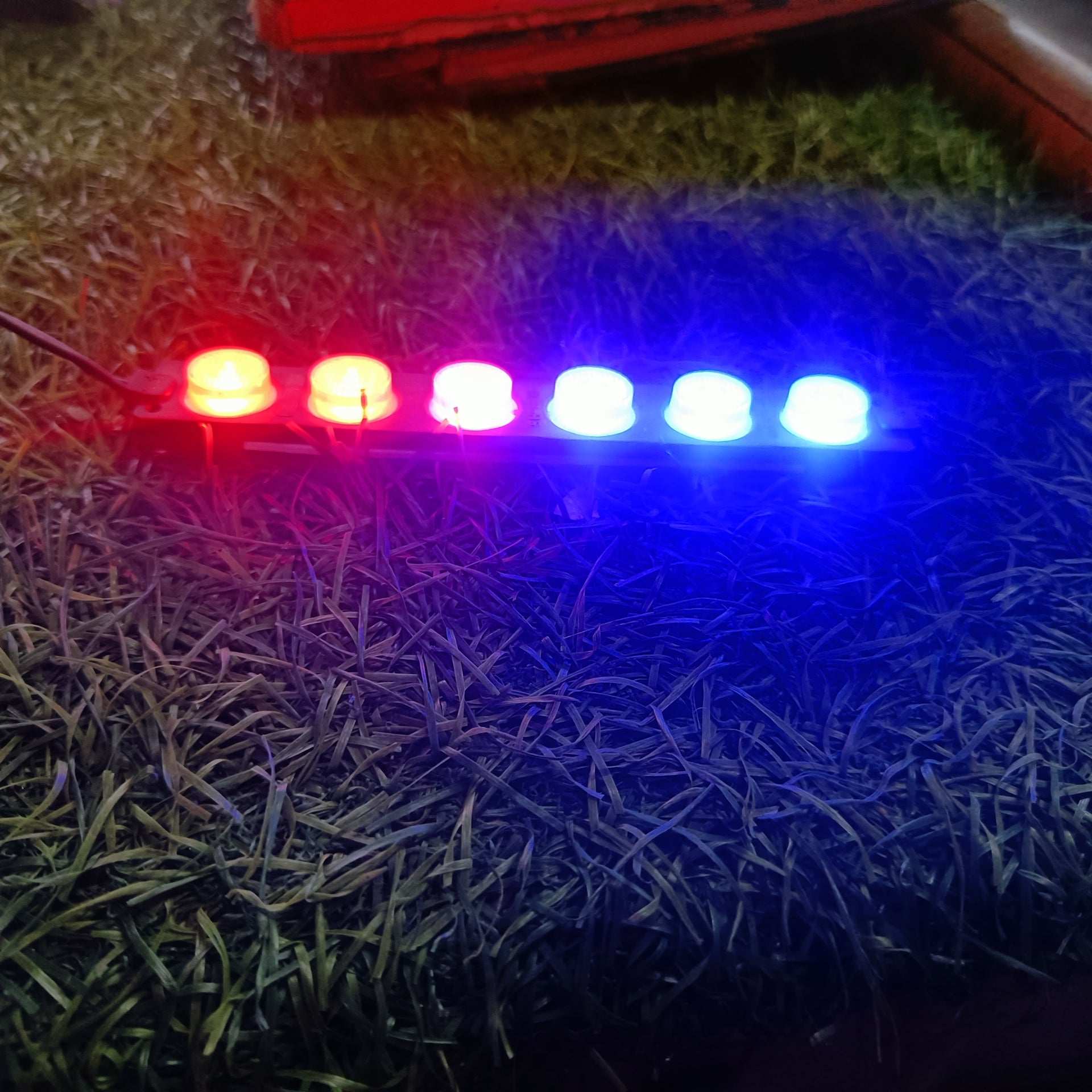 Truck/Car/Bike 12V 6smd LED Strobe Warning Light Strobe Grille Flashing Lightbar (pack of 2)