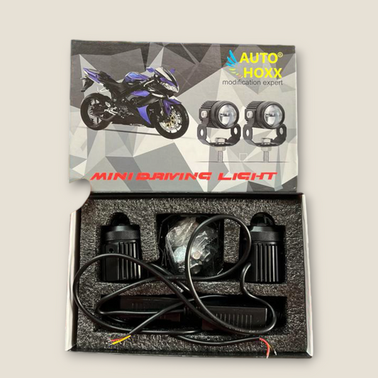 Auto Hoxx 40W Mini Driving Fog Light for All Motorcycle Dual Function White-Yellow Light Projector Lens