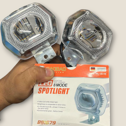BAOBAO German Projector Lighting 18000LM 7 Color Mode Spotlight Fog Light