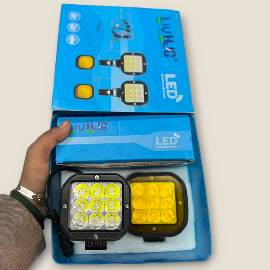 LIU HJG CREE 9 LED 60watts fog light with Yellow Cap, Wiring Harness and Free Clamp