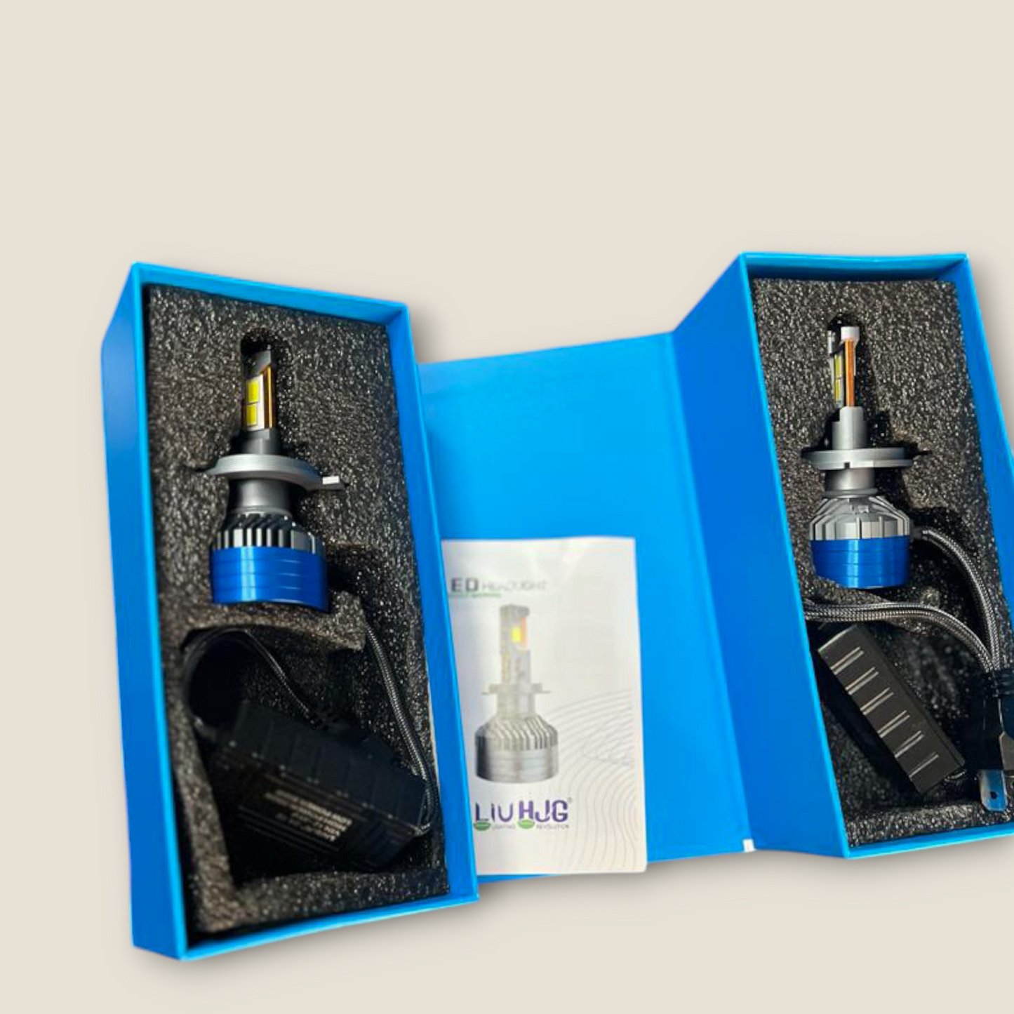 LIU HJG 300W White Car LED Headlight Bulb DC 12V-80V (Universal For Car with 2 Year Warranty, Pack of 2)