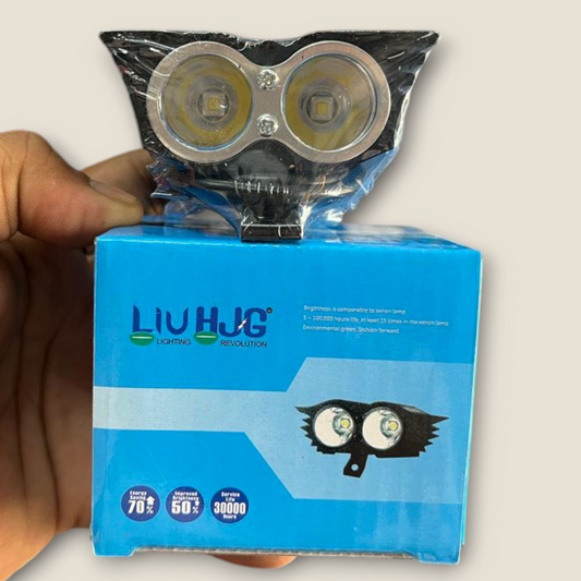 LIU HJG 20W 1 YEAR WARRANTY 2 LED Owl Eye Fog Light with High/Low Beam Function