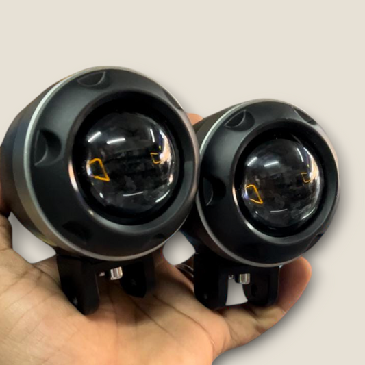 LIU HJG 80W ROUND SHUTTER LENS FOG LIGHT with white and yellow light universal for all vehicles