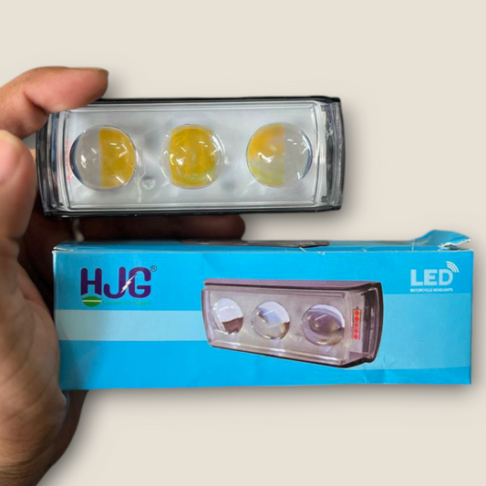 HJG 60W New Tri-Lens LED BAR Light with Red-Blue Police Cop Flasher for Cars and Bikes (1Pcs)