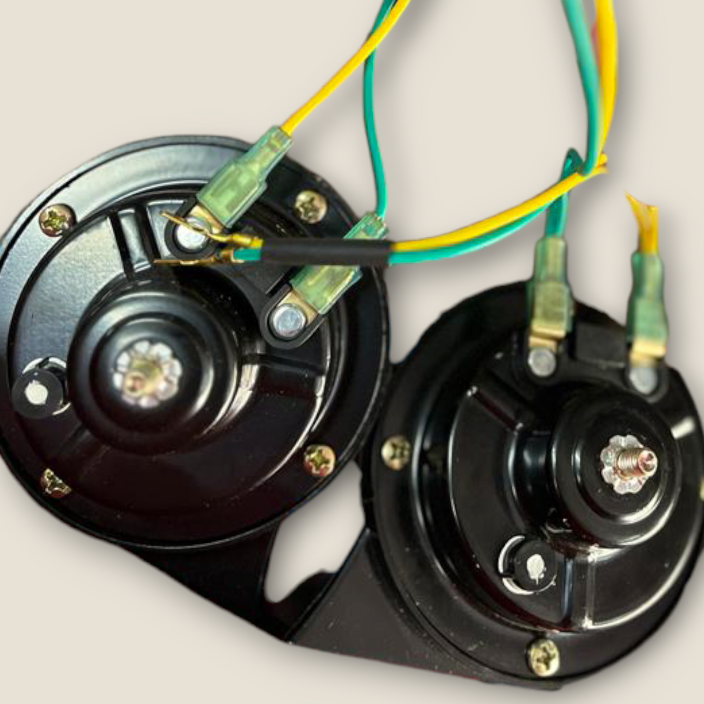 KiKarry Trumpet Horn 12v (Pack of 2) with Free Wiring and 6-month full replacement guarantee