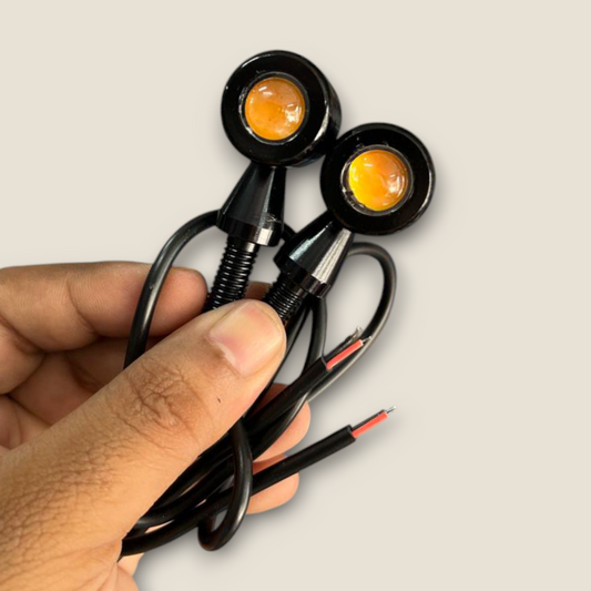 Aluminium Body Universal Small Front Rear Jet Indicator Turning Blinker Light (4Pcs)