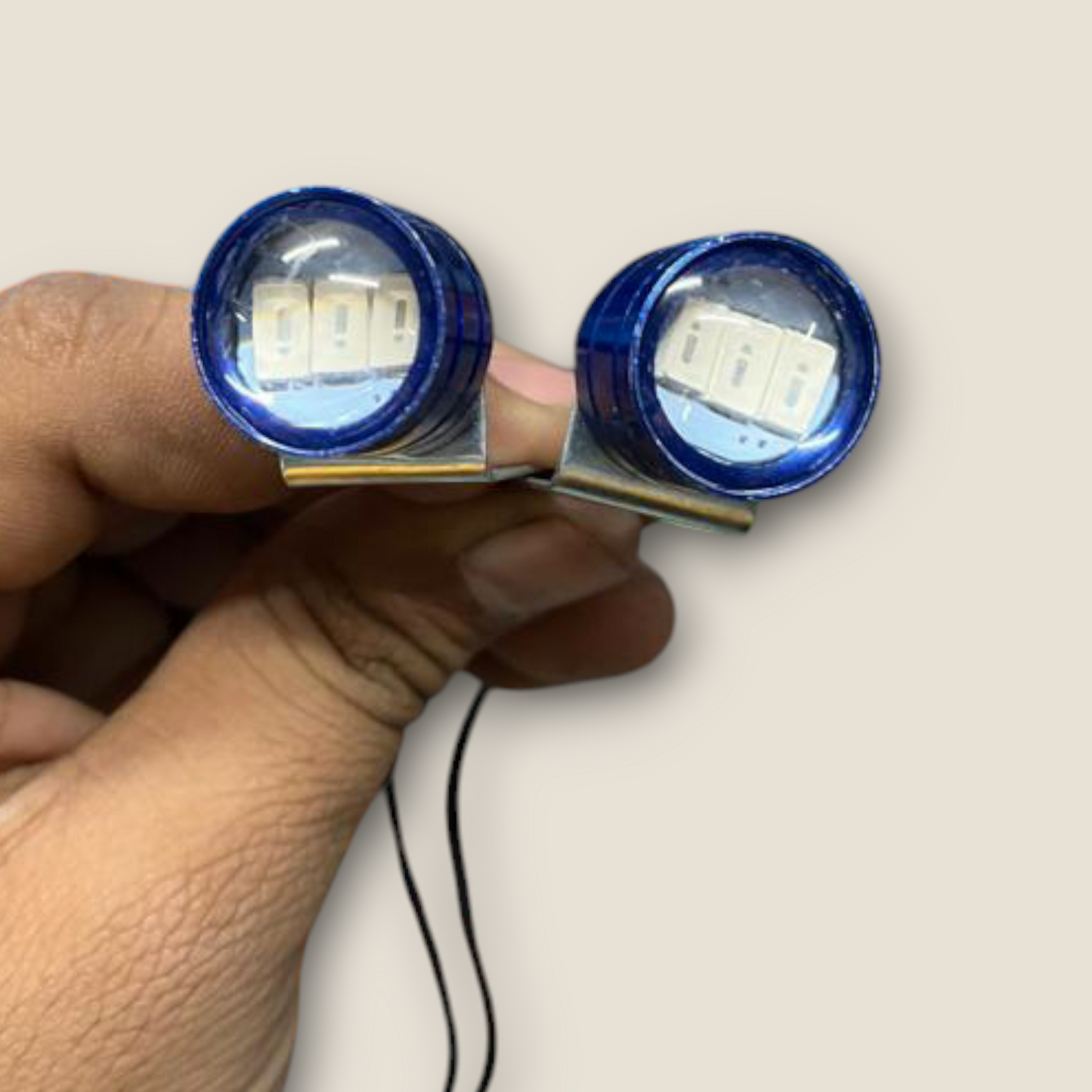 10W Metal Body STROBE LIGHT with 3 Mode (1 Pair) Universal for Bikes and Car