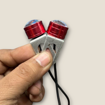 10W Metal Body STROBE LIGHT with 3 Mode (1 Pair) Universal for Bikes and Car