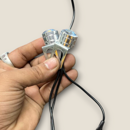 10W Metal Body STROBE LIGHT with 3 Mode (1 Pair) Universal for Bikes and Car