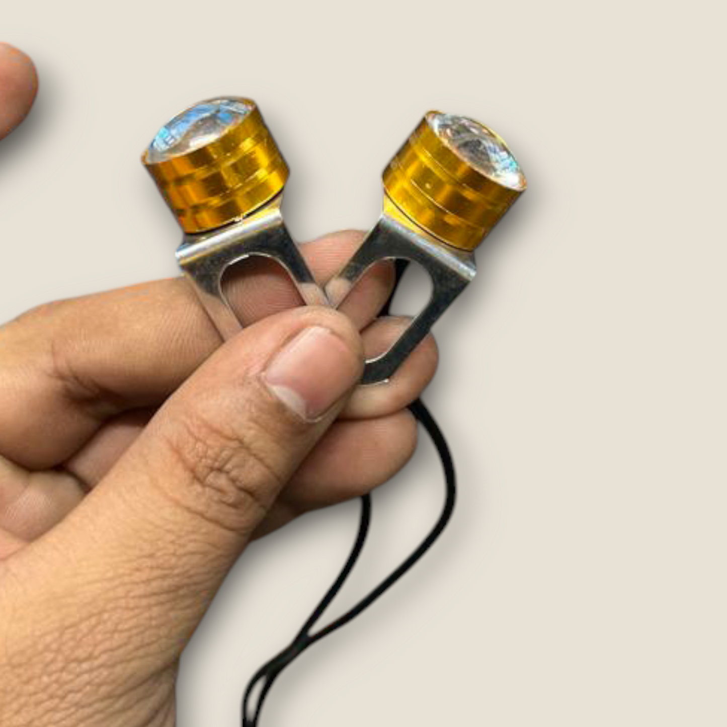 10W Metal Body STROBE LIGHT with 3 Mode (1 Pair) Universal for Bikes and Car