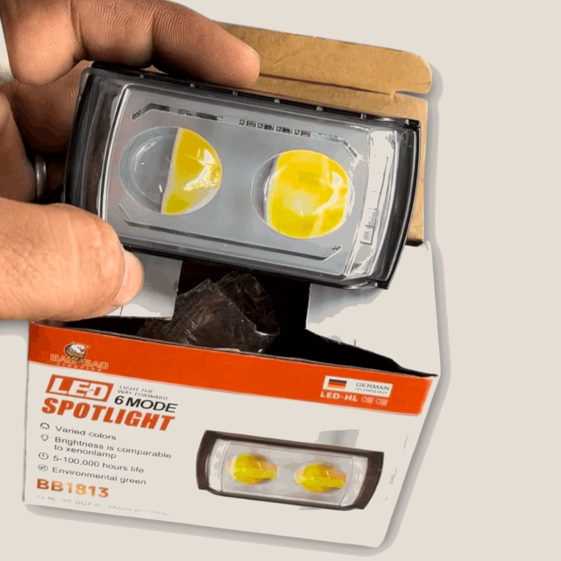 BAOBAO 45W Original Ultra Mini Dual Lens Fog Light with yellow & White and Red/Blue Flashing Light( Pack of 2)