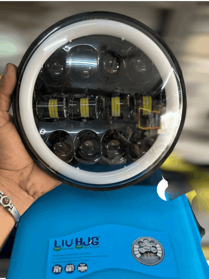Original 135W HJG 7 Inch 12 LED with Hi/lo Beam DRL Led Headligt for all Bullet Models