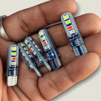 RGB LED Parking Bulb and Meter Bulb for Car and Motorcycle (Pack of 5)