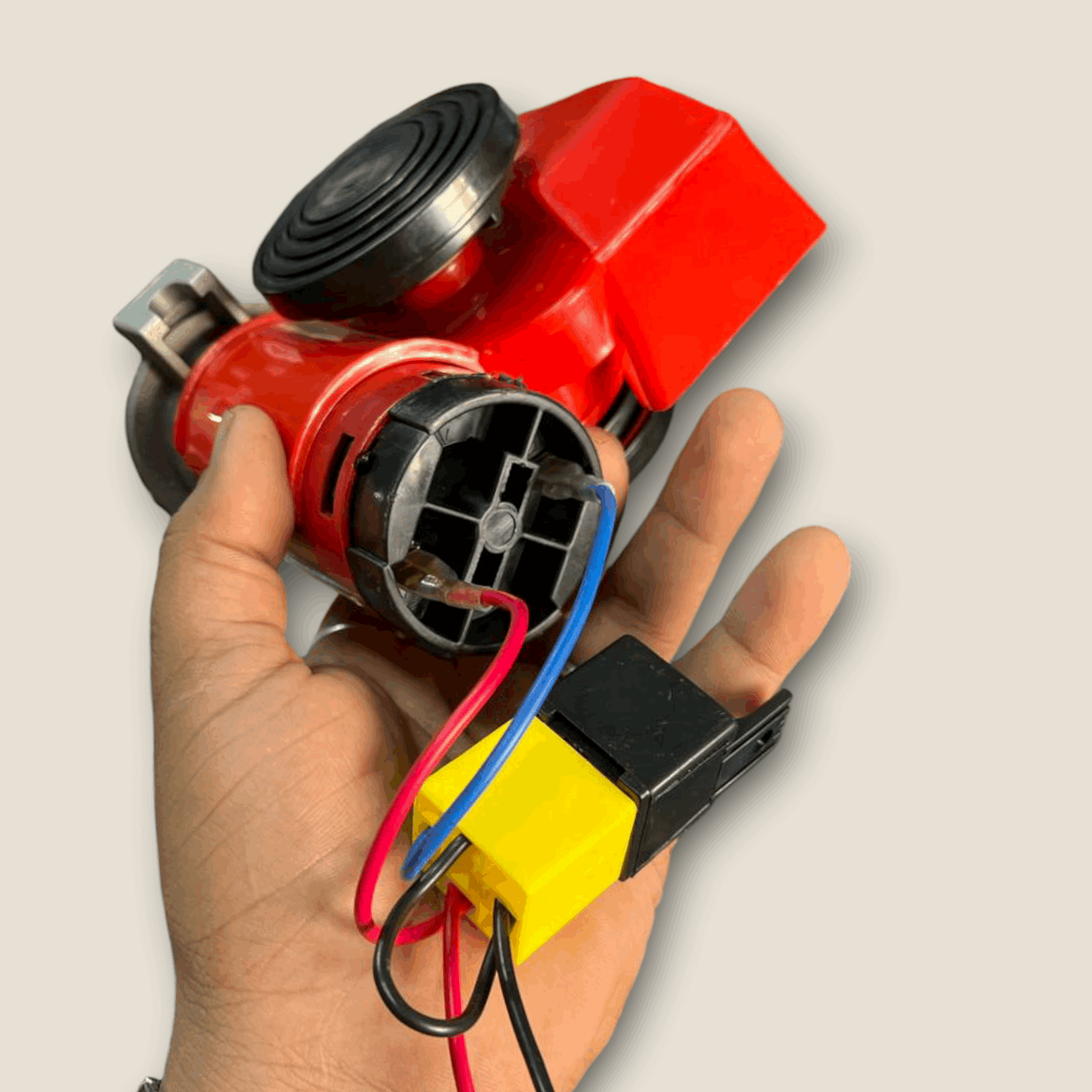 Train Sound Air Operated Horn with Twin Dual Tone Snail Air Horn Super Loud Air pump with Free Relay Wiring