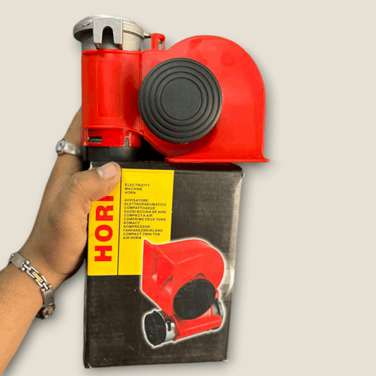 2 Pipe Compact Twin Air Pressure Horn (HIGH + LOW) Universal for all types of Vehicles