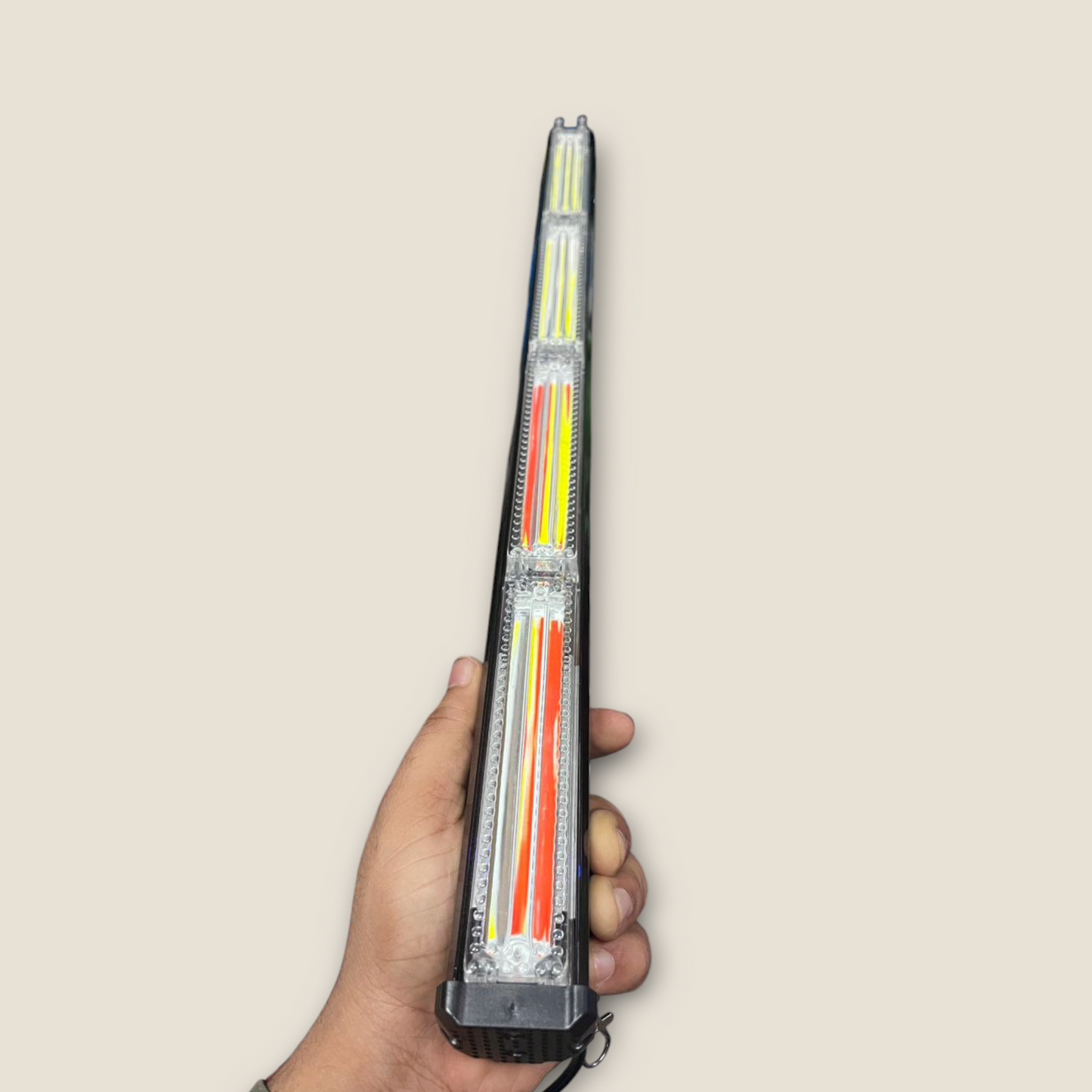 White RED Blue 12V & 40w LED 23 Inch Strobe Bar Light with Remote and all Flashing Modes