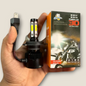 BAOBAO 40W DC Power 3D Headlight Bulb Universal for all Bikes, Motorcycle, Scooty H4 White LED Headlight
