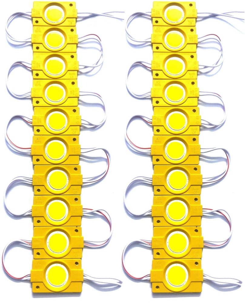 Under-Glow Coin LED Module Strip Light Decoration Interior Light 20 PCs 12V DC for Car, Motorbike (Universal For Bike, Pack of 20)