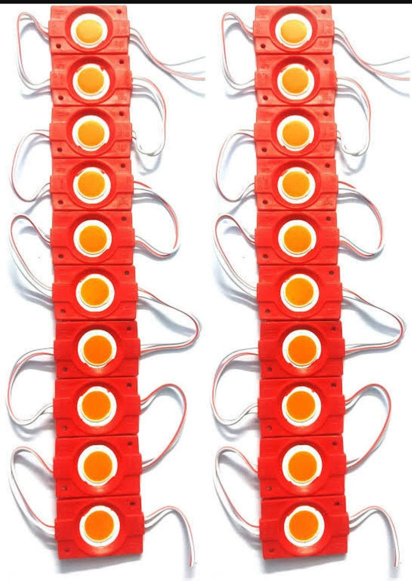 Under-Glow Coin LED Module Strip Light Decoration Interior Light 20 PCs 12V DC for Car, Motorbike (Universal For Bike, Pack of 20)
