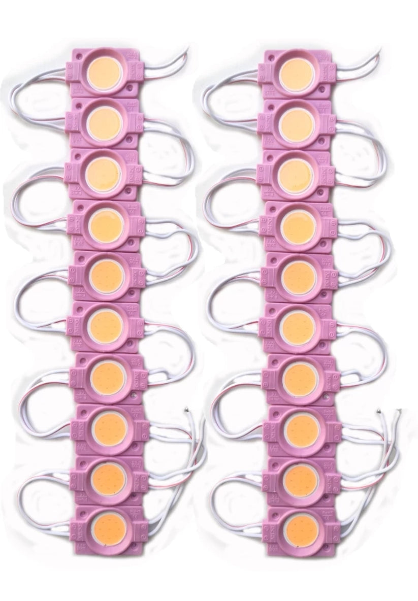 Under-Glow Coin LED Module Strip Light Decoration Interior Light 20 PCs 12V DC for Car, Motorbike (Universal For Bike, Pack of 20)
