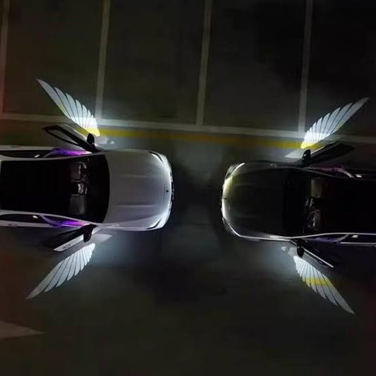 Universal Neon Angel Wings Light for Bike and Car Door Steps (12 V, 5 W)  (Pack of 2)