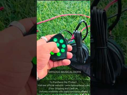 Universal FIT MRSOGO Digital Tone, Musical Electric Snail Horn - Set of 3 for All Bikes and Cars (Black)