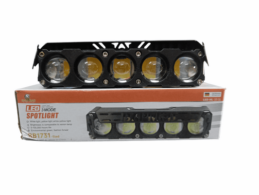 BAOBAO 30W 5 LED 4 in 1 Mode Powerful Focus LED Fog Light, Reflecting 4 Modes White, Yellow, Yellow&White, Y&W Flashing