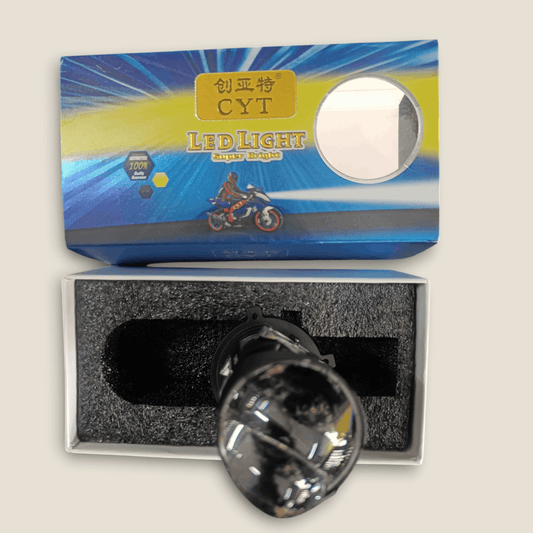 CYT 120W White LED Projector Headlight for motorcycle and Car, Pack of 1