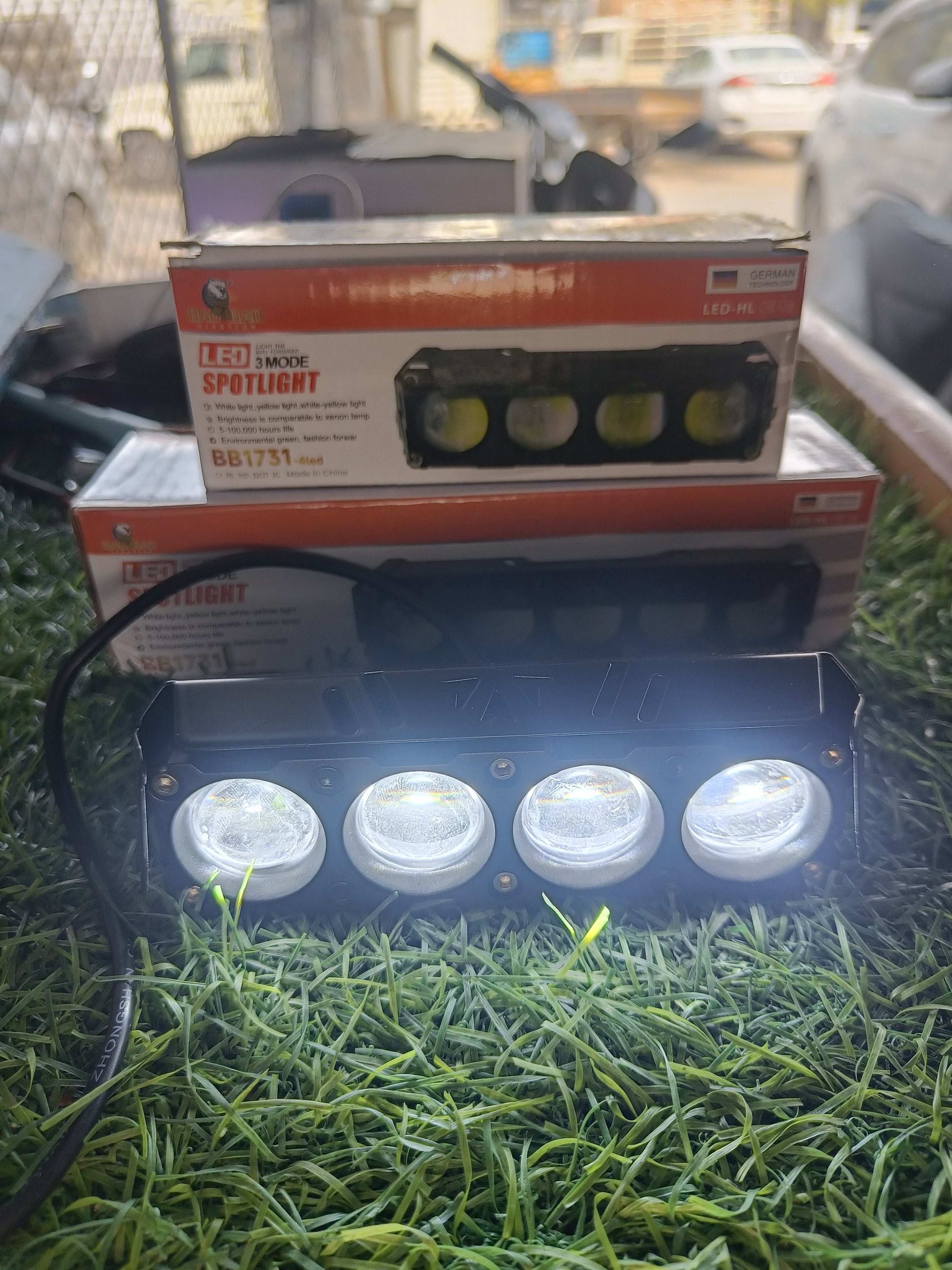 BAOBAO 25W 4 LED 4 in 1 Mode Powerful Focus LED Fog Light, Reflecting 4 Modes White, Yellow, Yellow&White, Y&W Flashing