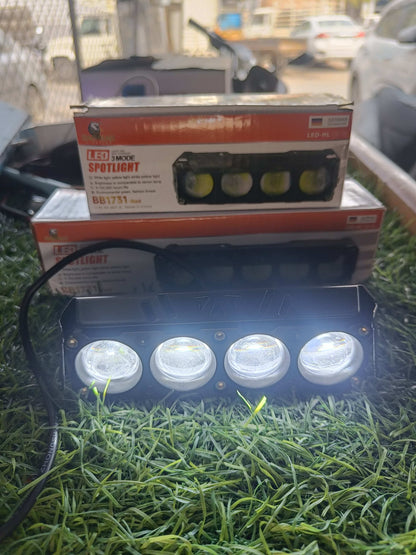 BAOBAO 25W 4 LED 4 in 1 Mode Powerful Focus LED Fog Light, Reflecting 4 Modes White, Yellow, Yellow&White, Y&W Flashing