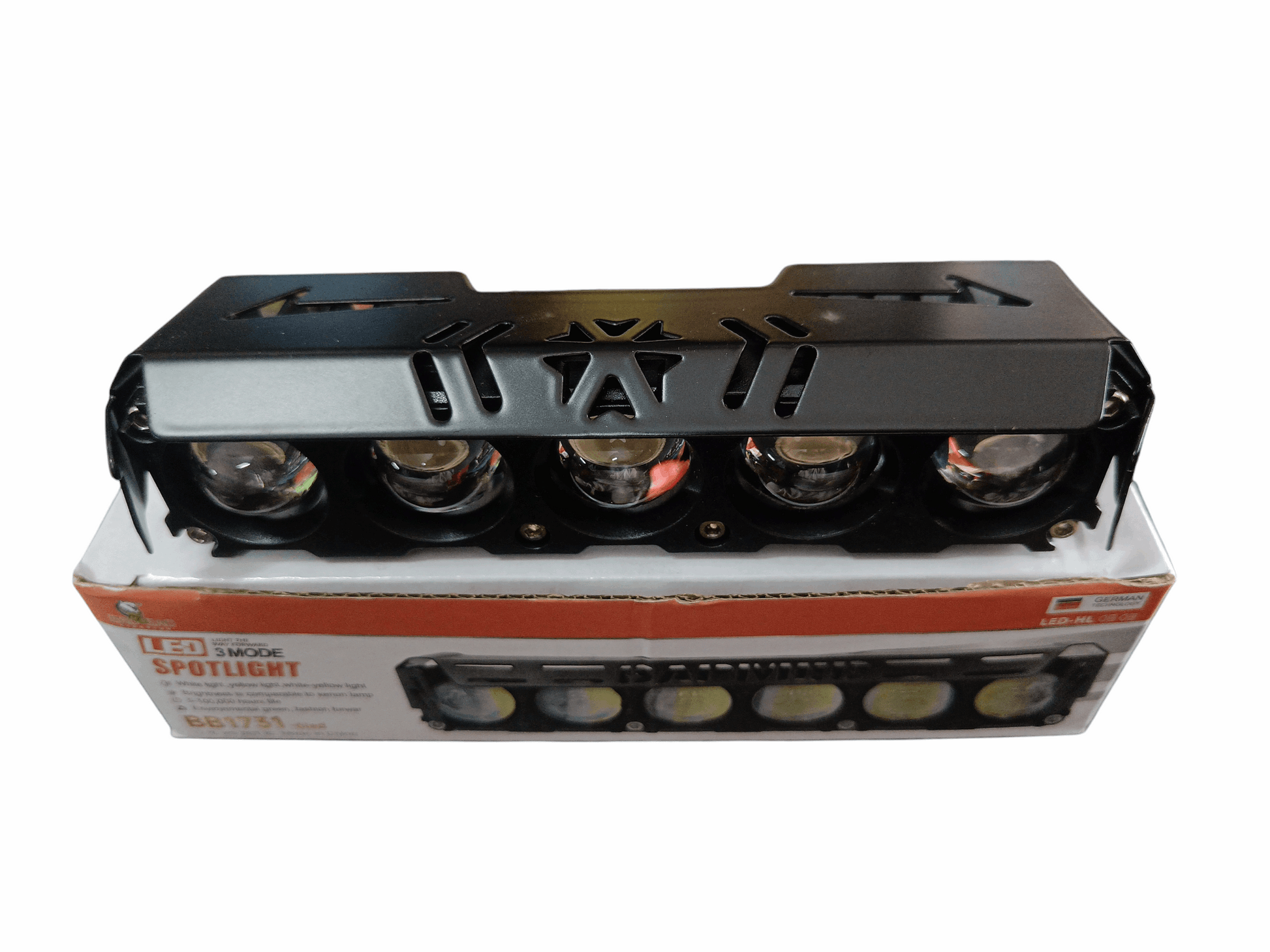 BAOBAO 30W 5 LED 4 in 1 Mode Powerful Focus LED Fog Light, Reflecting 4 Modes White, Yellow, Yellow&White, Y&W Flashing