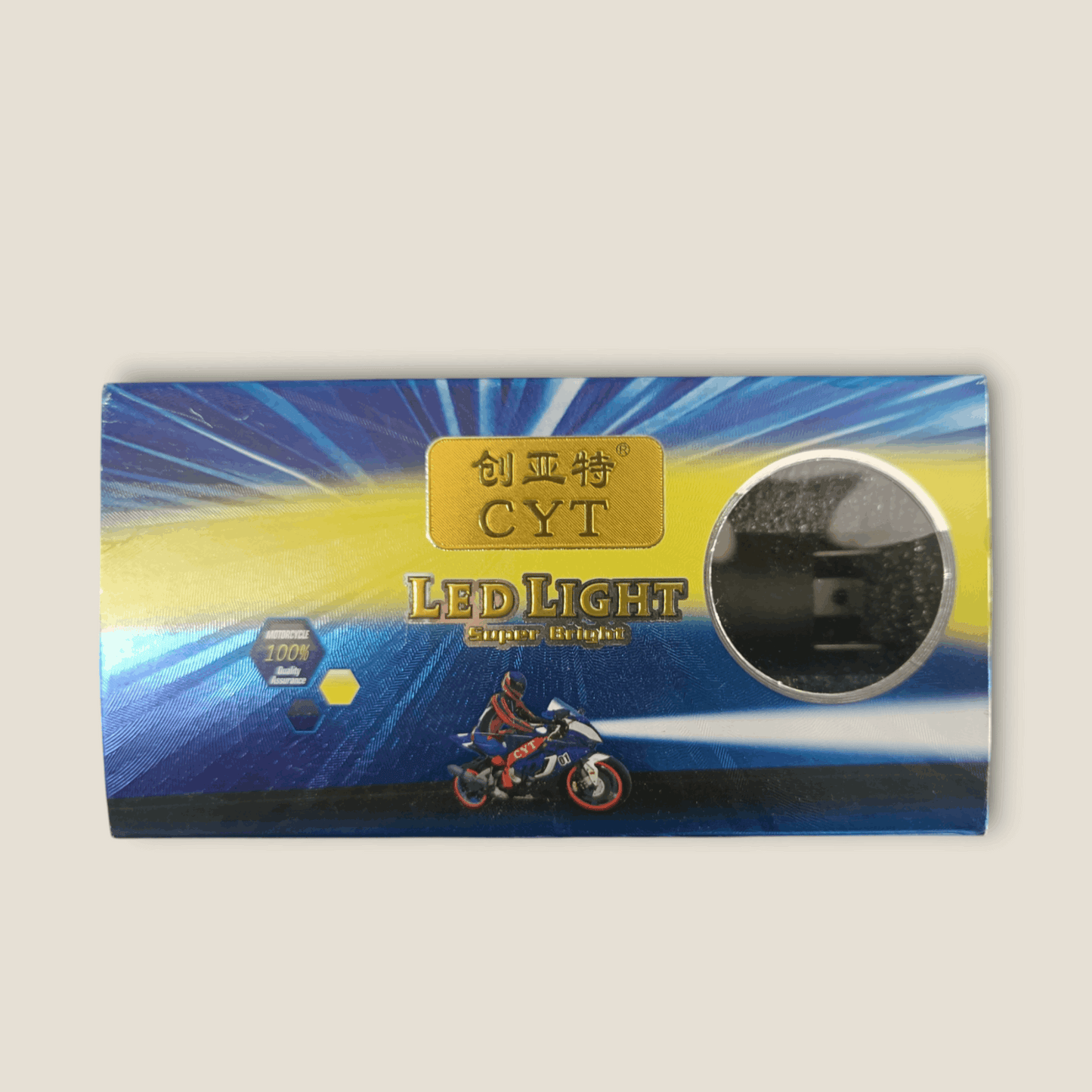 CYT 120W White LED Projector Headlight for motorcycle and Car, Pack of 1