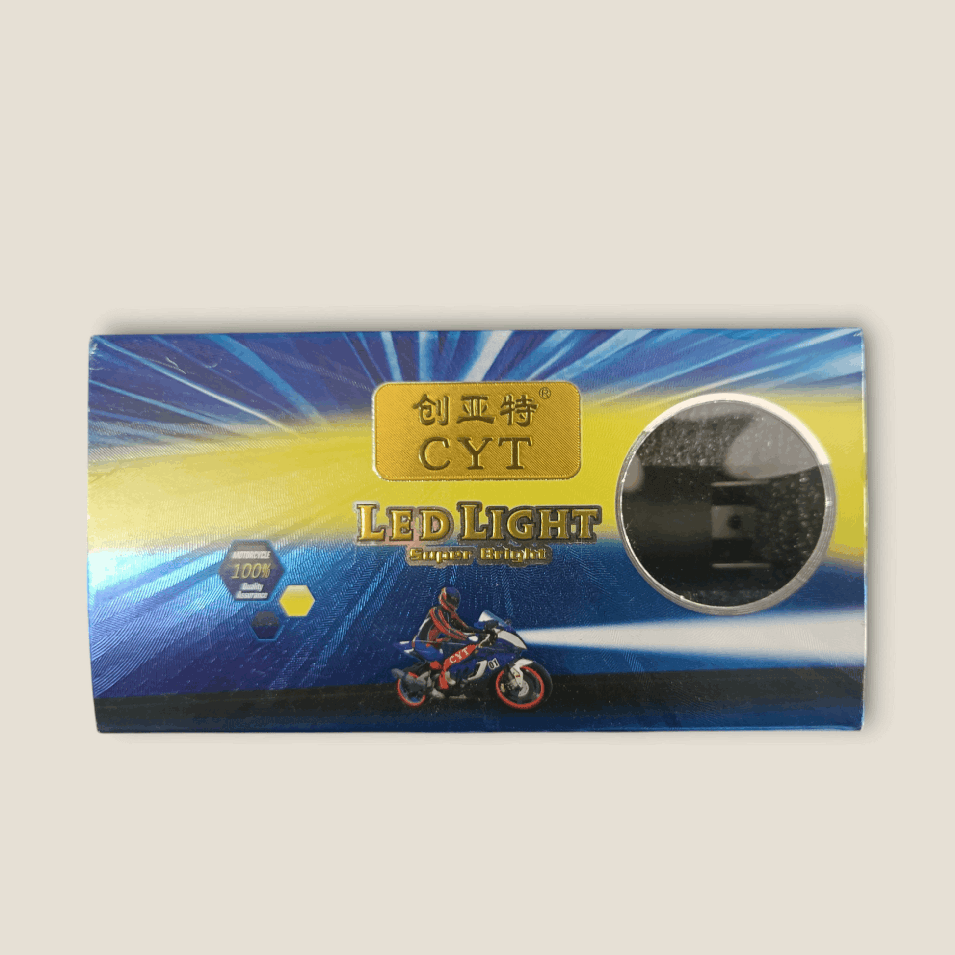 CYT 120W White LED Projector Headlight for motorcycle and Car, Pack of 1