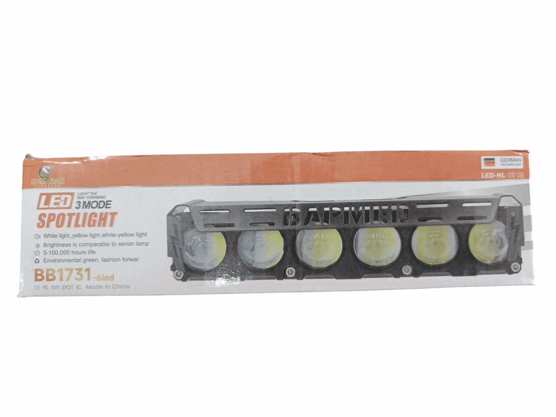 BAOBAO 30W 5 LED 4 in 1 Mode Powerful Focus LED Fog Light, Reflecting 4 Modes White, Yellow, Yellow&White, Y&W Flashing