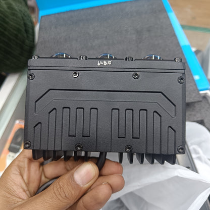 Blaze 3 Auxiliary LED Lights 260W (Pair) – White & Yellow Beam with Red DRL | 26000+ Lumens | IP67 Waterproof | Universal for Cars & Bikes