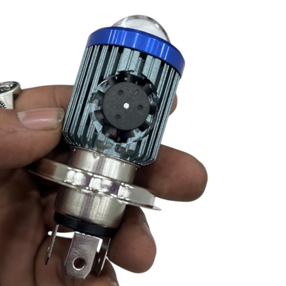 LIU HJG H4 LED Headlight Projector 40W | Dual Colour High-Low Beam | Inbuilt Fan | Easy Installation