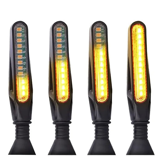 4 Pcs KTM Led Motorcycle Turn Signals Indicator Amber Light Compatible with all Bikes