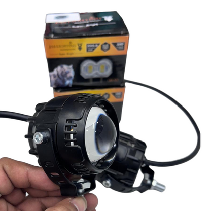 JAS JS-137 60W LED Fog Lights (Set of 2) | Dual Color 4-in-1 with Red Devil Mode