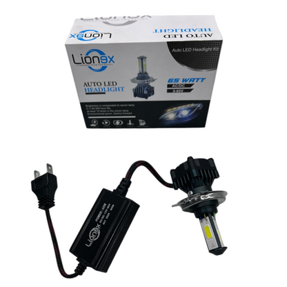 Lionex 65W AC-DC LED Headlight (1 Pc) – Dual Power Compatible with 2 Year Guarantee
