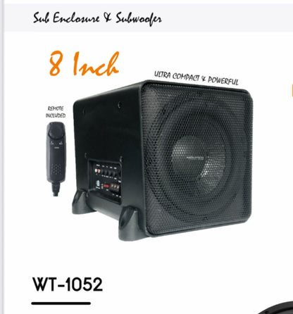 WorldTech WT - 8AS 8 Inch Dual Woofer Sub Enclosure