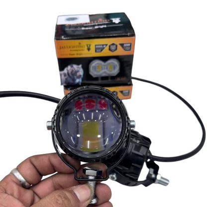 JAS JS-137 60W LED Fog Lights (Set of 2) | Dual Color 4-in-1 with Red Devil Mode