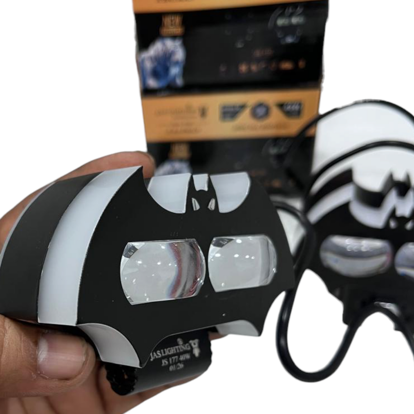 JAS Batman 80W Pair Fog Lights (Dual Color + RGB DRL | Pack of 2) – Waterproof, Flash Mode, 1-Year Guarantee