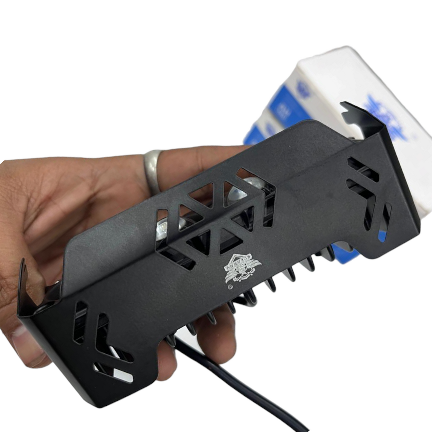 KI Karry 4 Lens Fog Lights with Devil Eye DRL (Pair) | 60W Dual Color Yellow & White | Universal 12V