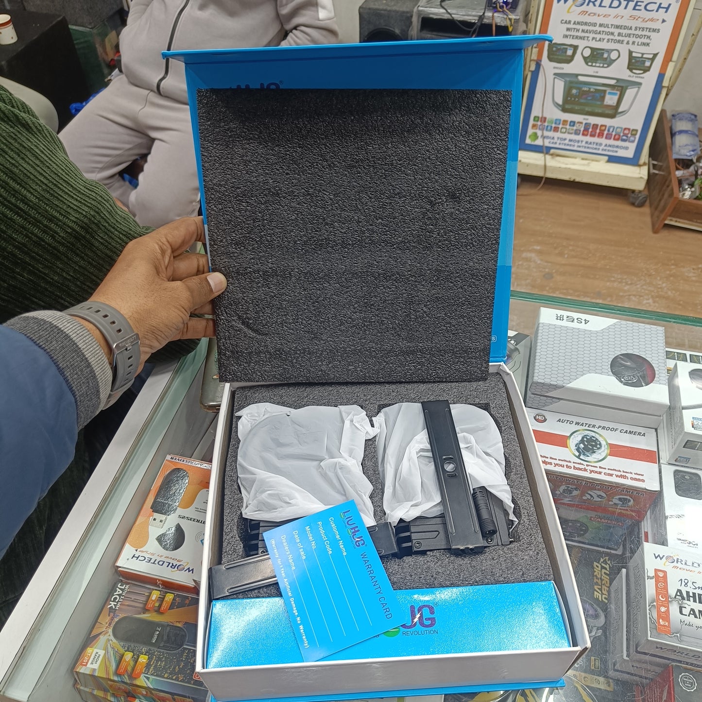 Blaze 3 Auxiliary LED Lights 260W (Pair) – White & Yellow Beam with Red DRL | 26000+ Lumens | IP67 Waterproof | Universal for Cars & Bikes