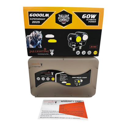 JAS 60W Mini Driving Fog Lights (Dual Color | Pack of 2) – Waterproof, Laser Mode, Easy Installation